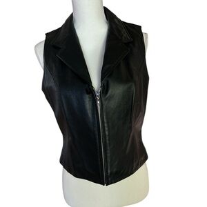 Maxima Black Leather Vest